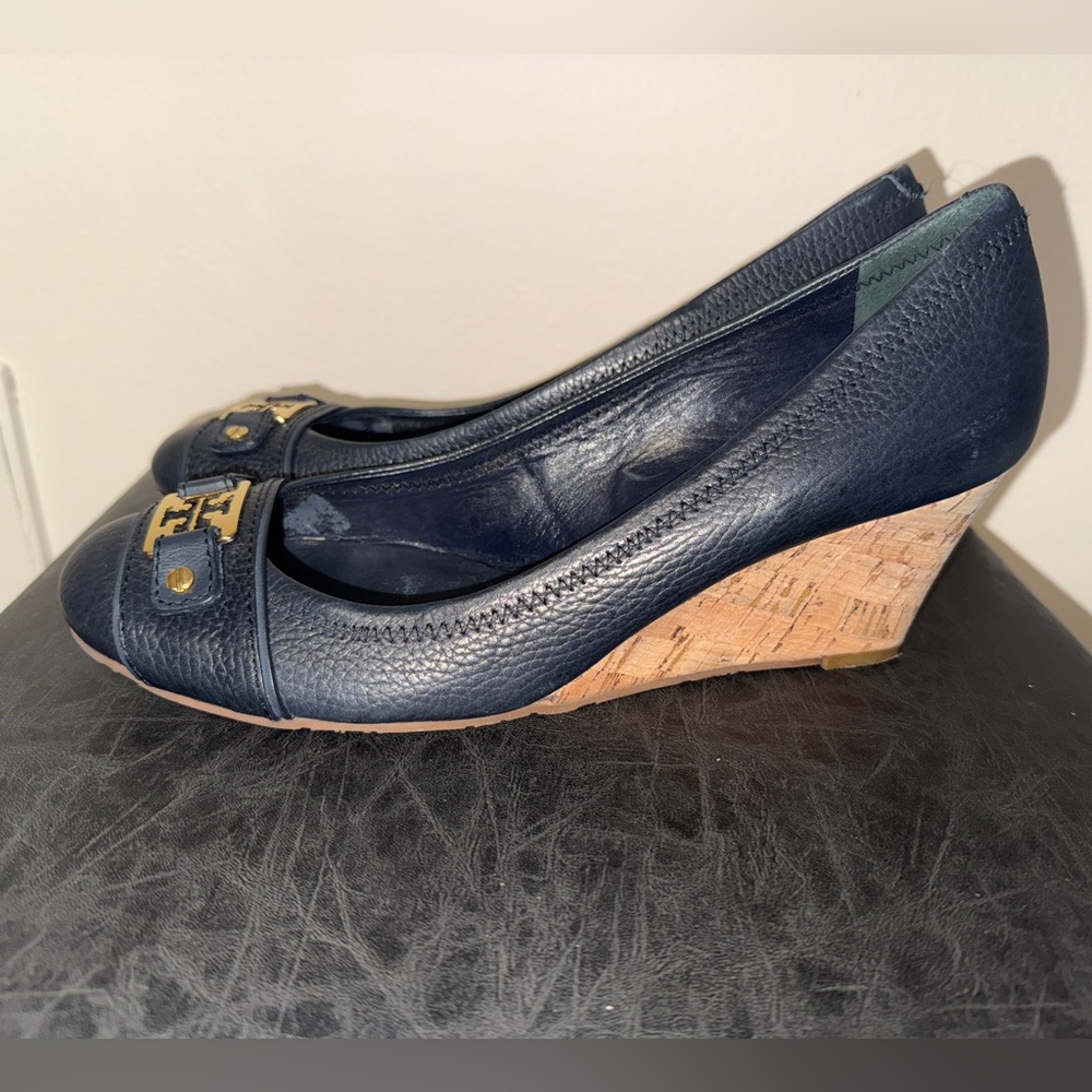 Tory Burch Natalya Leather wedge heels